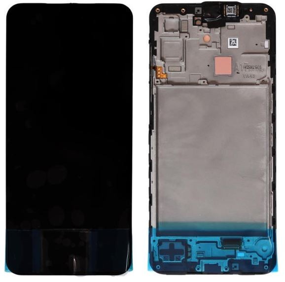 LCD screen Samsung A175 A17 4G with touch screen and frame Black original (service pack)