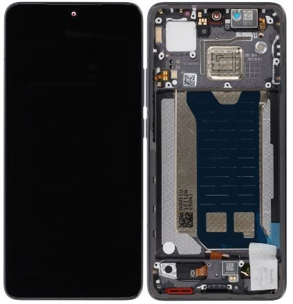 LCD screen Xiaomi Poco F7 Pro 5G with touch screen with frame Black original (service pack)