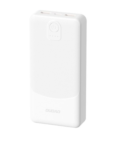 Power Bank Dudao (K10) 10000mAh (1xUSB-C; 2xUSB 2.4A) white