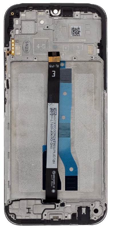 LCD ekranas Xiaomi Redmi 15C 5G su jutikliniu ekranu ir rėmeliu juodas originalus (aptarnavimo pakuotė)