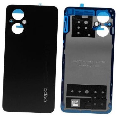 Galinis dangtelis Oppo Reno7 Z 5G/Reno7 Lite/Reno8 juodas (be kameros lęšio) originalus (naudotas Grade B)