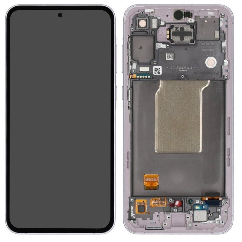 LCD screen Samsung A556 A55 5G with touch screen and frame Awesome Lilac original (used Grade C)