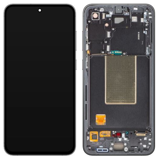 LCD screen Samsung S721 S24 FE 5G with touch screen with frame Graphite original (assembled service pack)