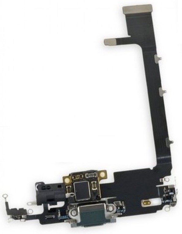 Lankstus kabelis iPhone 11 Pro įkrovimo jungtis su mikrofonu Midnight Green originalus (naudotas Grade A)