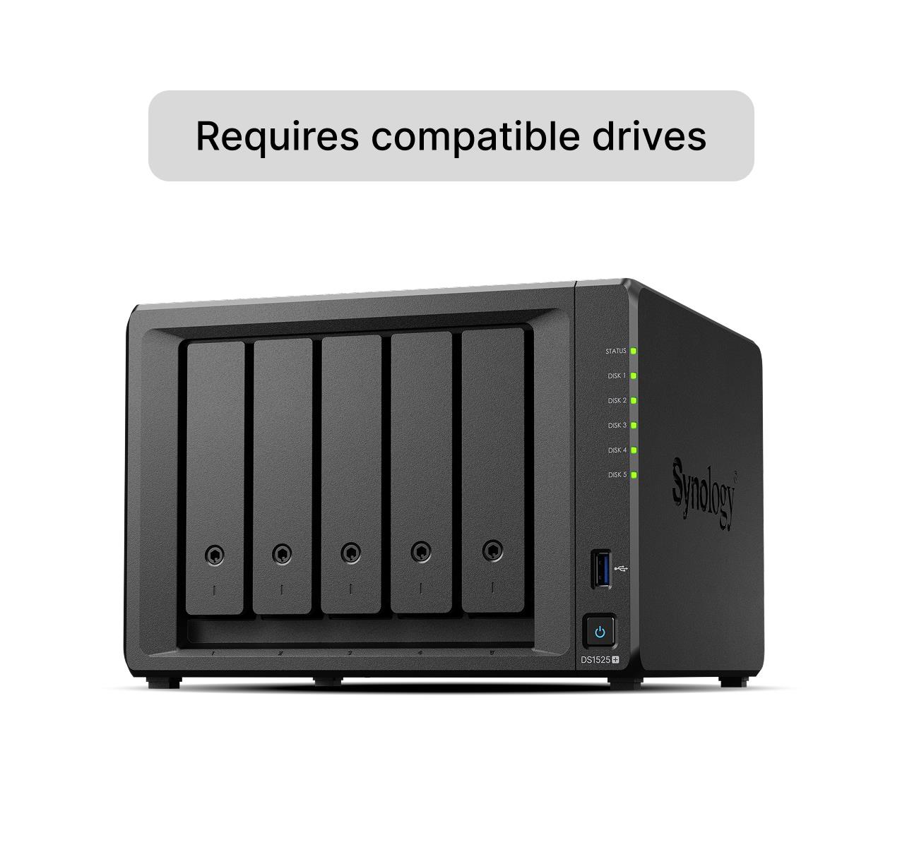 Tinklo saugykla SYNOLOGY DS1525+ 5 vietų 2xM.2 USB3