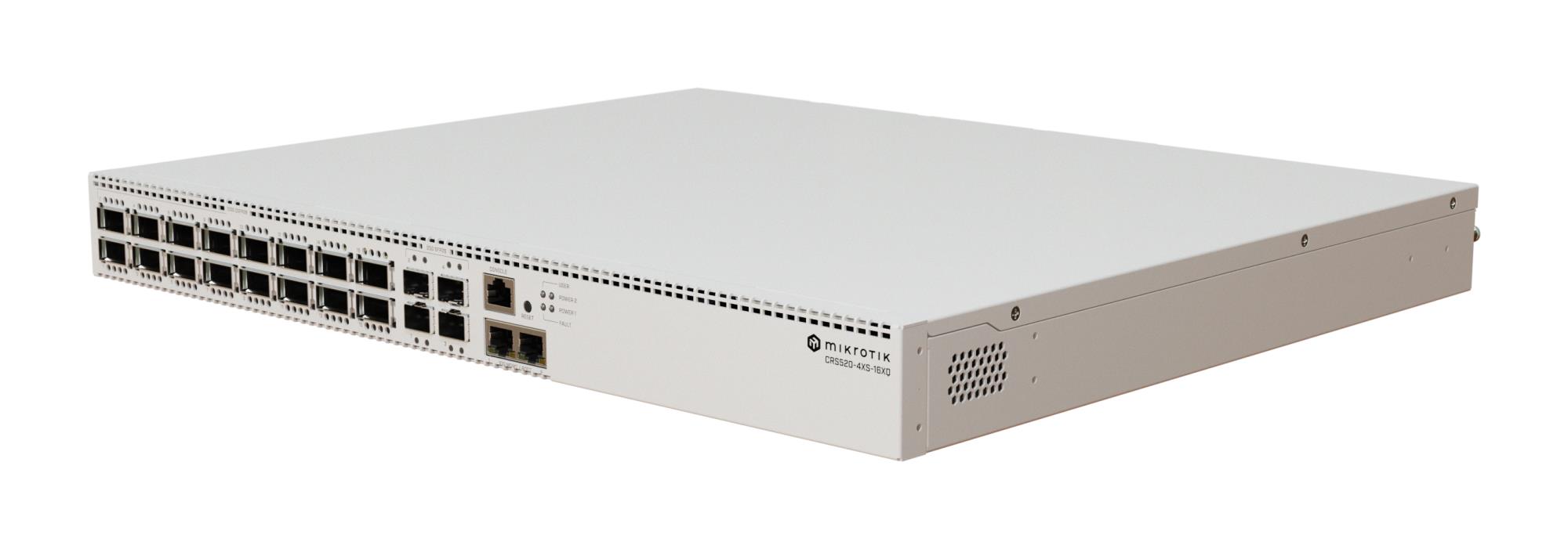 MikroTik CRS520-4XS-16XQ-RM tinklo komutatorius 16x QSFP28 4x SFP28