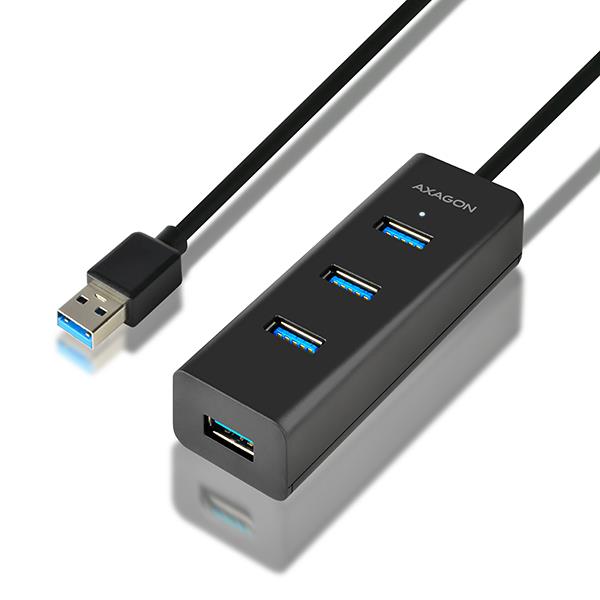Axagon USB3.0 šakotuvas 4 jungtys su įkrovimu 1.2m HUE-S2BL