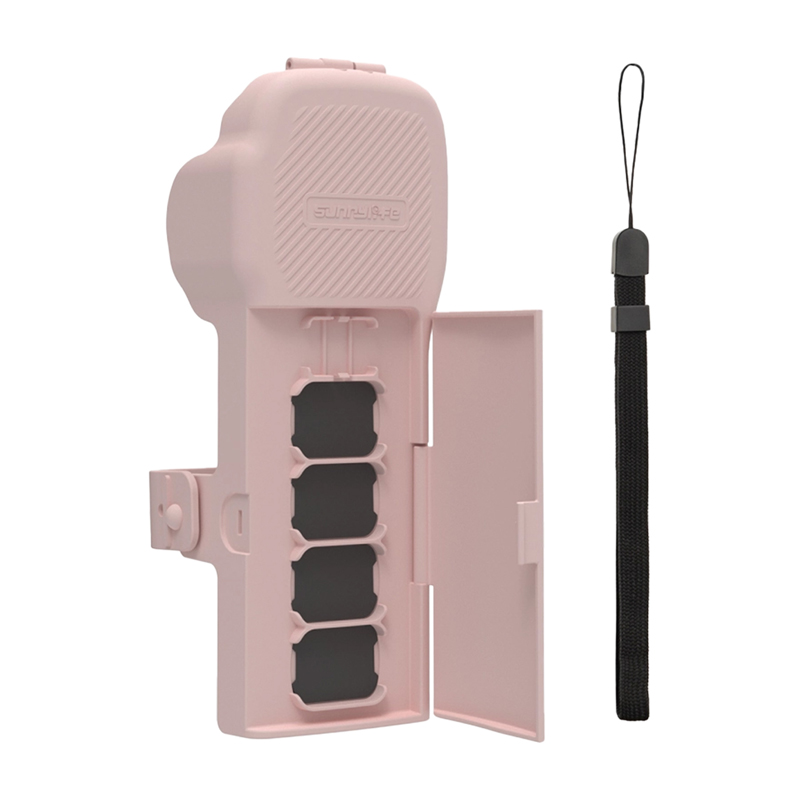 Sunnylife apsauginis dėklas su dirželiu ir lanyard Osmo Pocket 3 (rožinis)