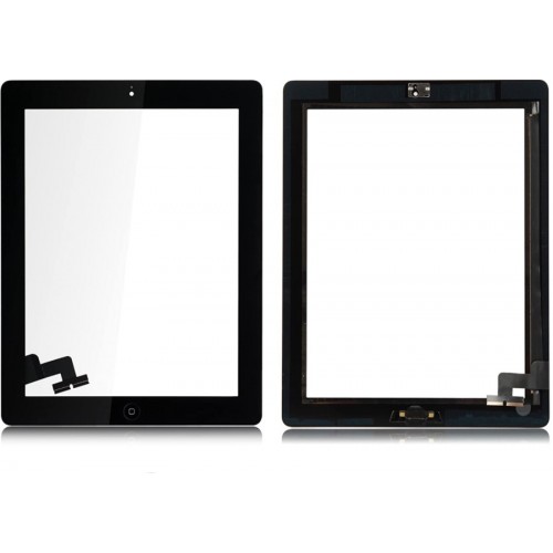 Jutiklinis ekranas suderinamas su Apple iPad 2 su Home mygtuku ir laikikliais baltas HQ2