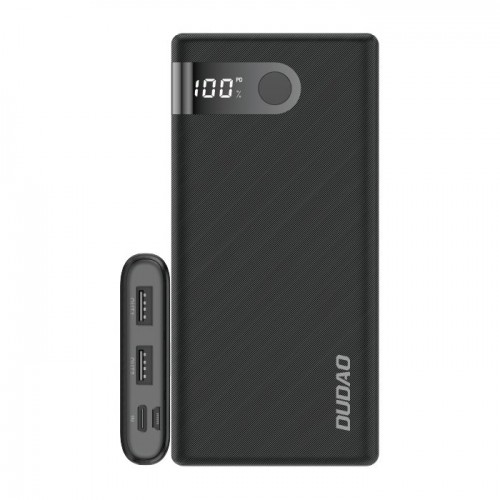 Išorinė baterija Dudao K9 Pro juoda 10000mAh (2xUSB / Type-C / MicroUSB) (LED ekranas)