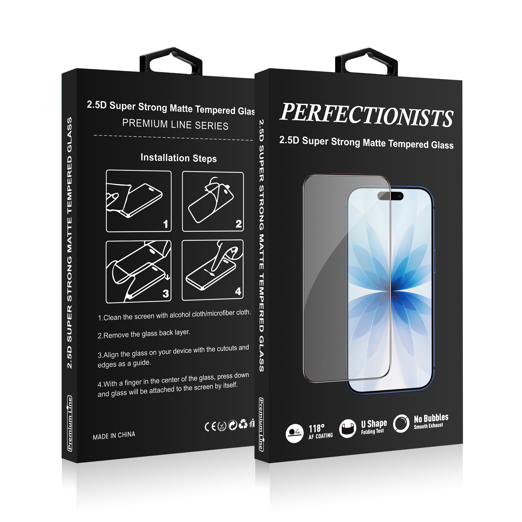 Perfectionists 2.5D Super Strong матовое закалённое стекло Apple iPhone Air чёрный