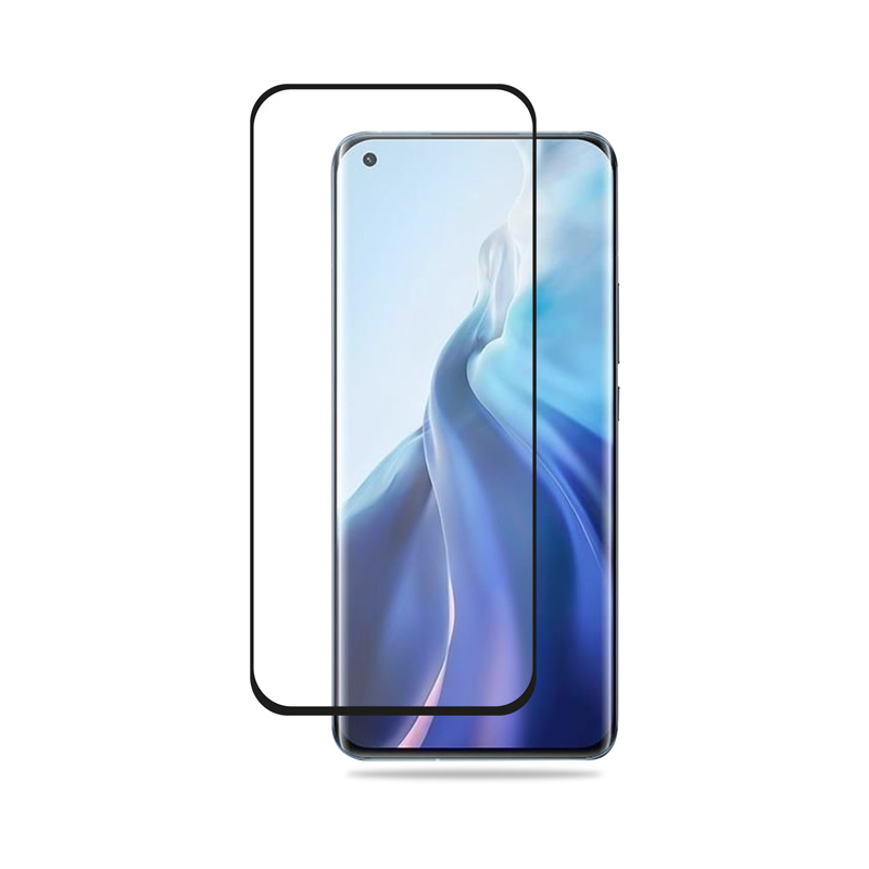 Защитное стекло Crong 3D Armor Glass Full Glue 9H для Xiaomi Mi 11, с установочной рамкой