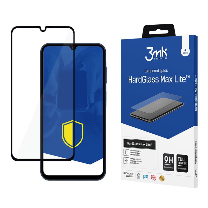 3mk HardGlass Max Lite tempered-glass screen protector for Samsung Galaxy A15 5G, black