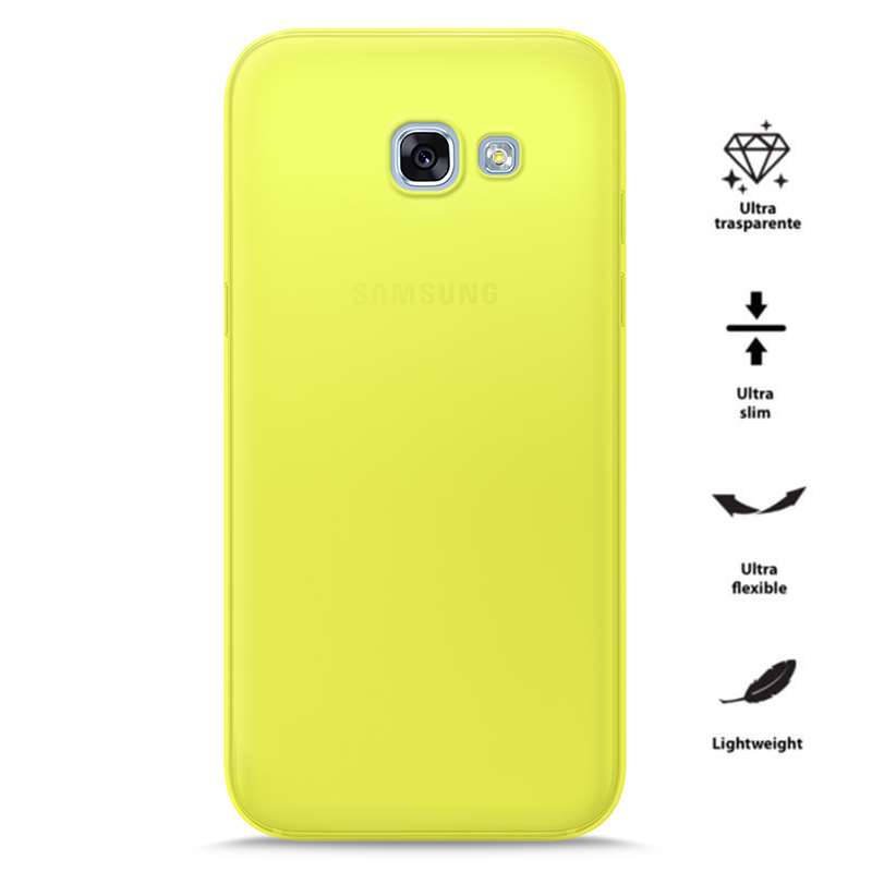 PURO 0.3 Nude dėklas, skirtas Samsung Galaxy A3 (2017), fluorescencinis geltonas