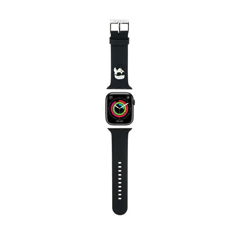 Ремешок Karl Lagerfeld 3D Rubber Karl Head для Apple Watch 42 / 44 / 45 / 49 мм, чёрный