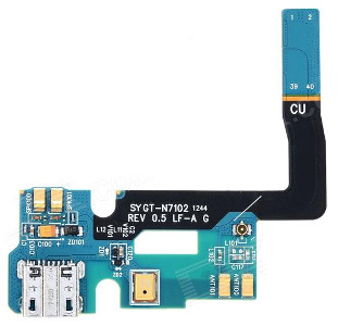 Flex Samsung N7100 Note 2 įkrovimo lizdui ir mikrofonui ORG