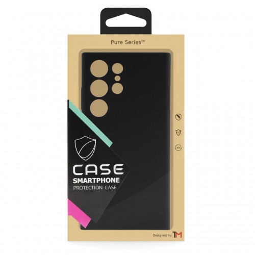 Telefono dėklas TM Pure Silicone skirtas Xiaomi 13 / juodas / (Blister)