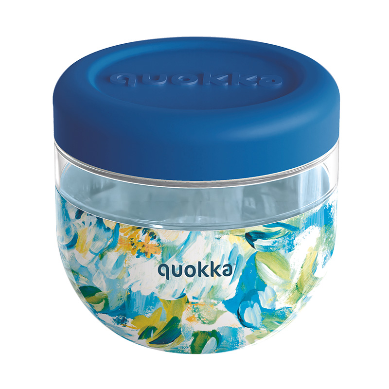 Quokka Bubble Food Jar 770 ml food container, Blue Peonies