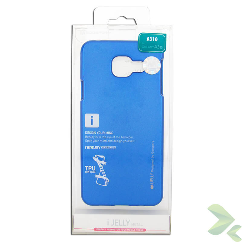 Mercury I-Jelly dėklas, skirtas Samsung Galaxy A3 (2016), mėlynas