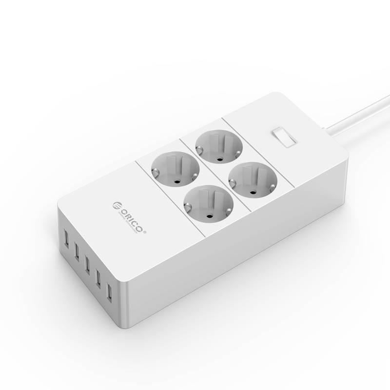 Удлинитель с заземлением ORICO USB HPC-4A5U-V1-EU-WH