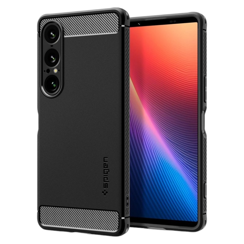 Чехол Spigen Rugged Armor для Sony Xperia 1 VII - матовый чёрный