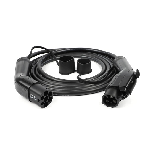 EV charging cable Type 1 (Female) - Type 2 (Male), 32A, 7.2kW, 1-phase, 5m