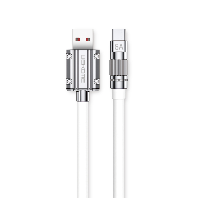 Кабель WEKOME WDC-186 Wingle Series USB-A–USB-C для зарядки и передачи данных, 1 м, белый