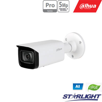 Dahua IPC-HFW5541T-ASE 5 MP Starlight WizMind cilindrinė IP kamera, 3,6 mm