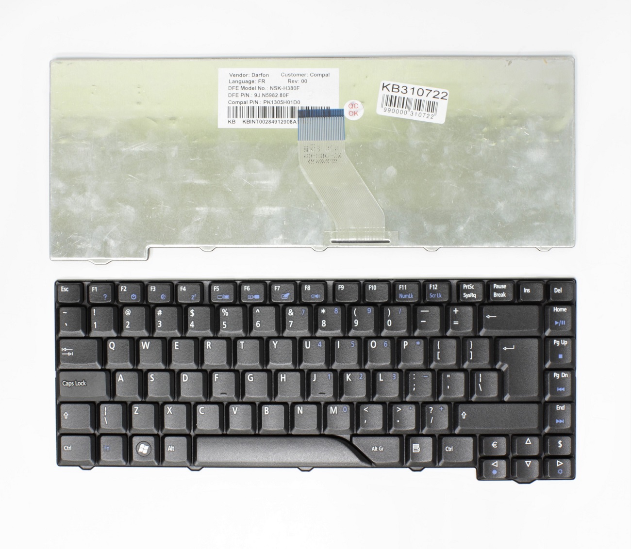 Keyboard Acer Aspire 5310, 5315, 5320, 4520, 4530, 4920, 4930, 6920, UK