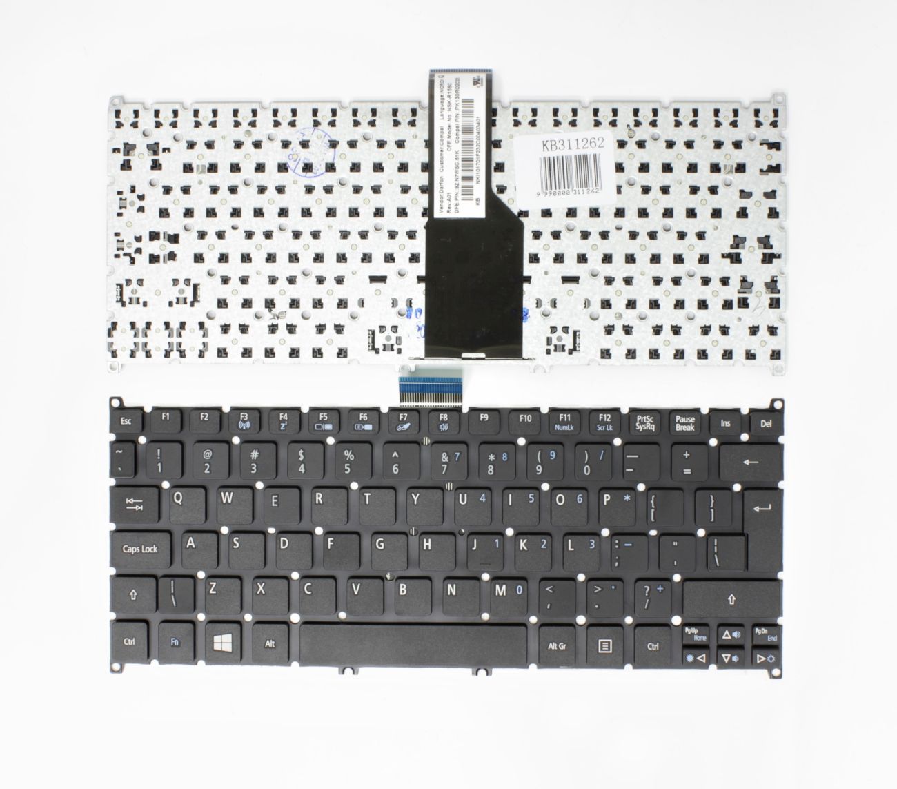 Keyboard Acer Aspire One 756, S3, S3-391, S3-951, S5, S5-391, UK
