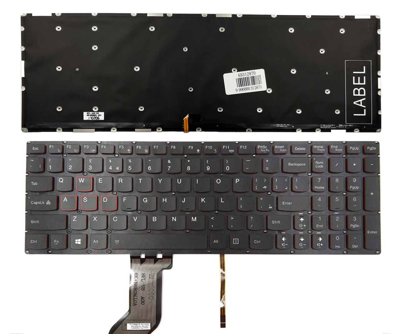 Keyboard Lenovo IdeaPad Y700, Y700-15ISK, Y700-17ISK with backlight