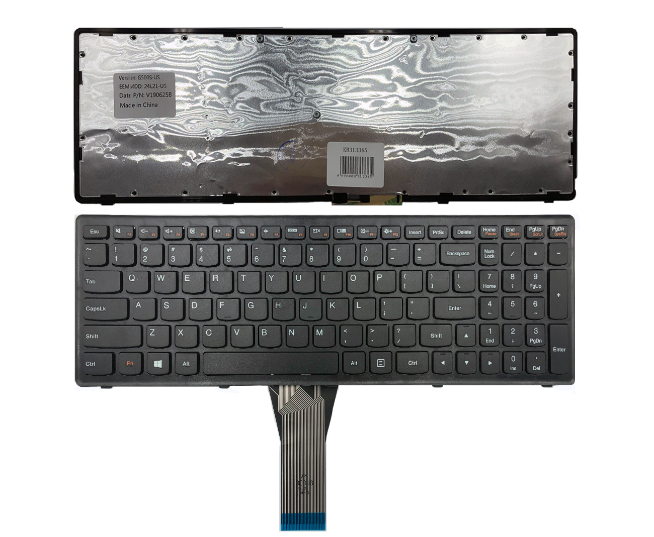 Клавиатура LENOVO G500C, G500H, G500S с рамкой
