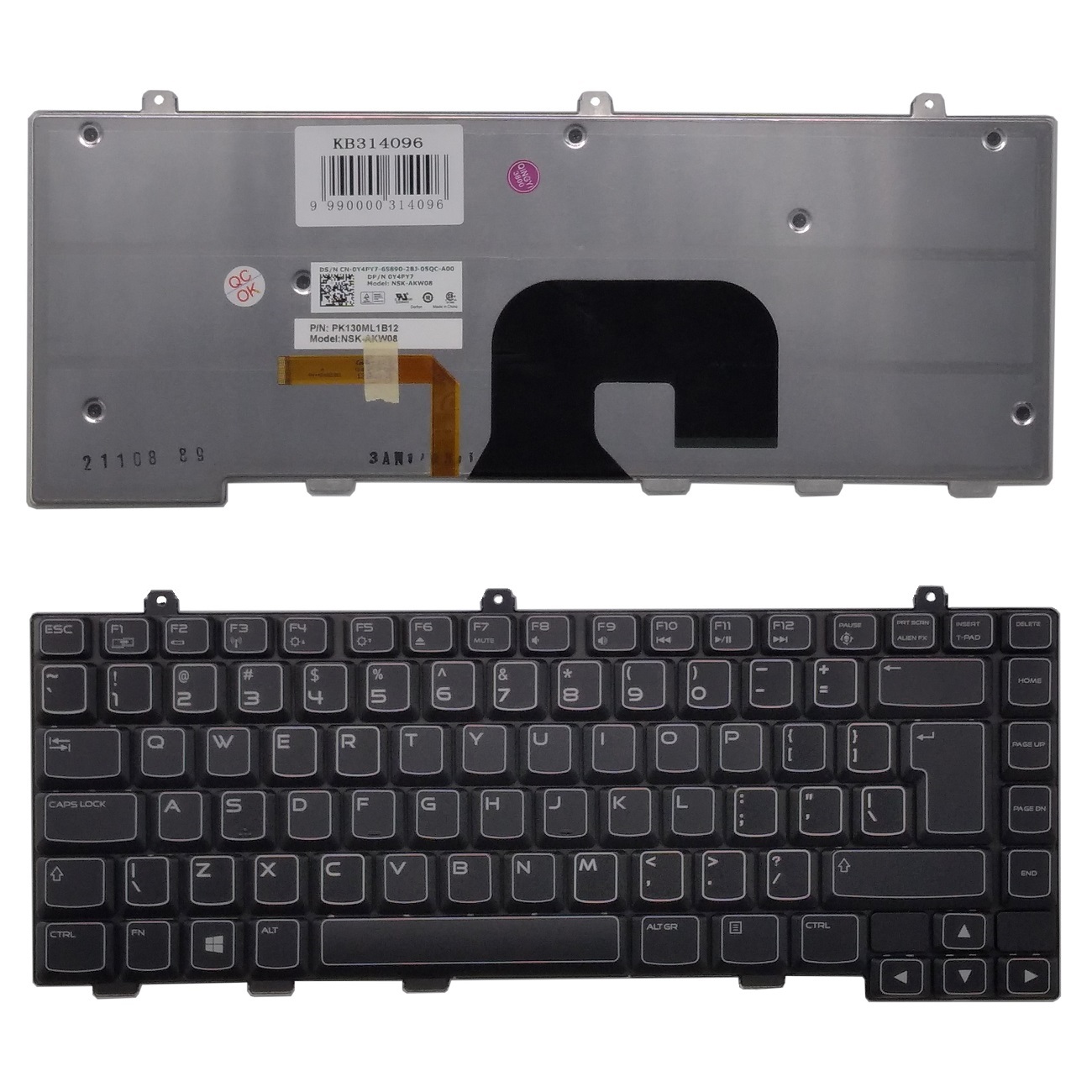 Клавиатура DELL Alienware M14X UI, US