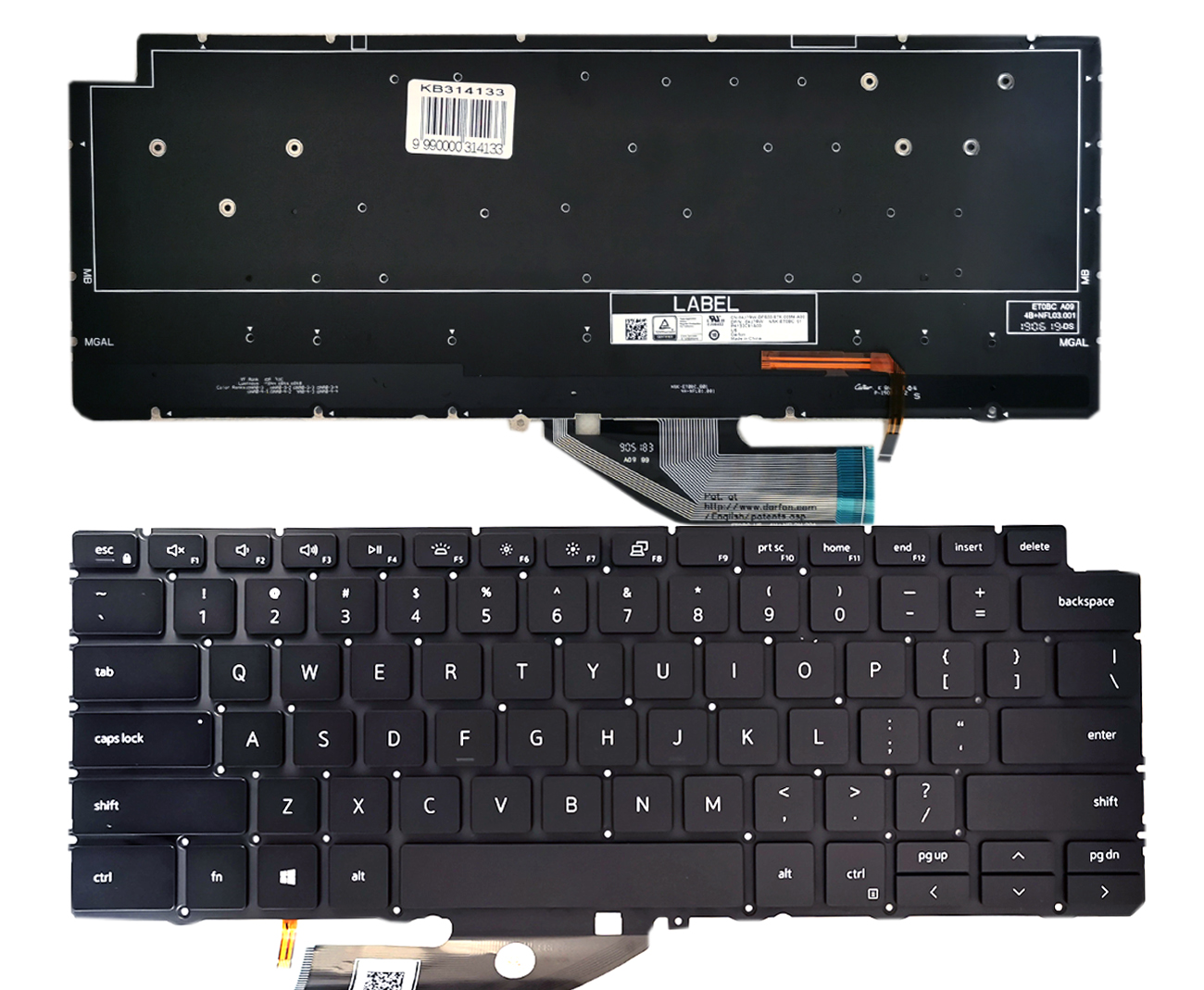 Klaviatūra DELL XPS 13: 7390, 9730, 9780