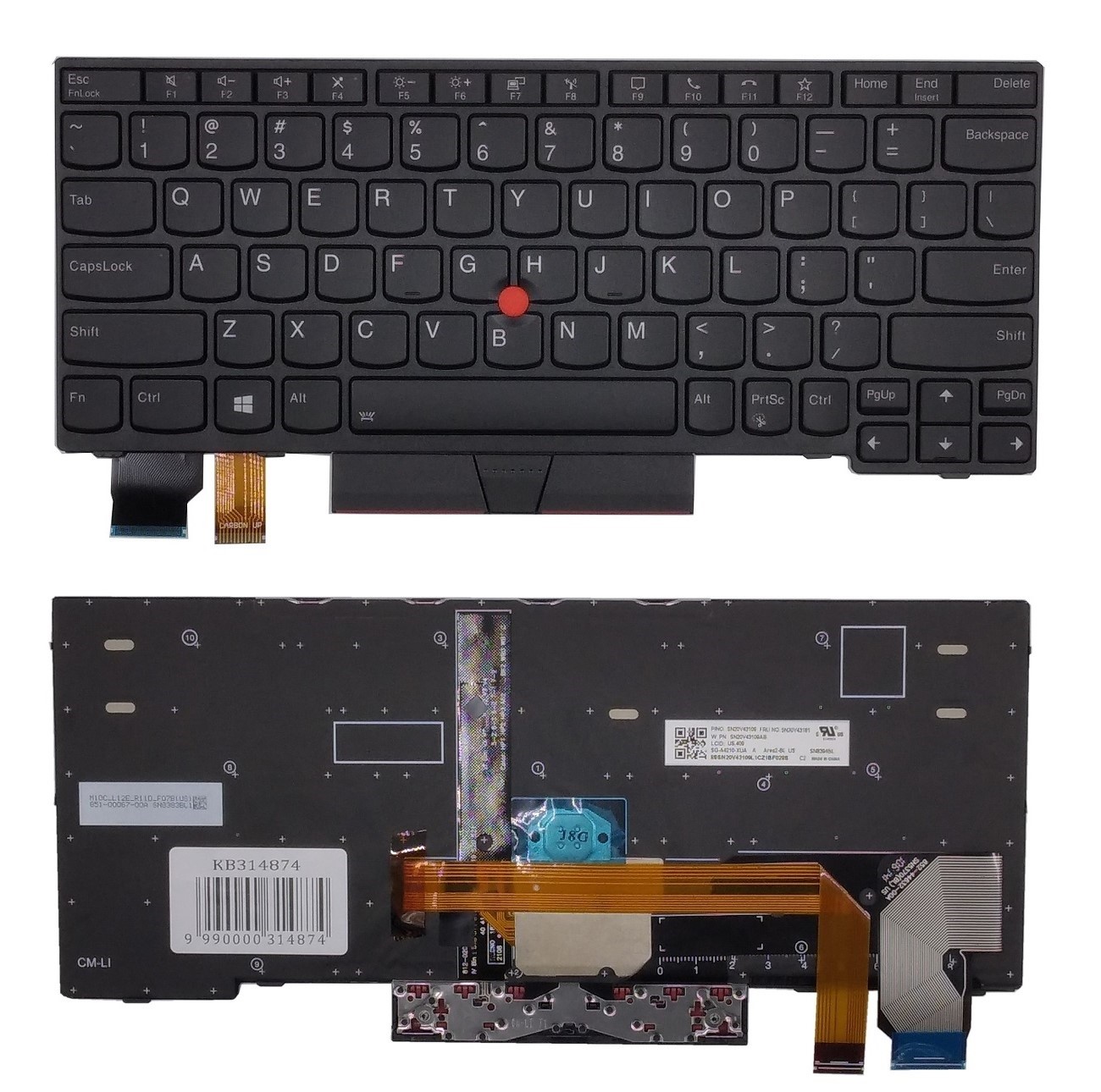 Keyboard LENOVO ThinkPad X13, with Trackpoint, with Backlight, US