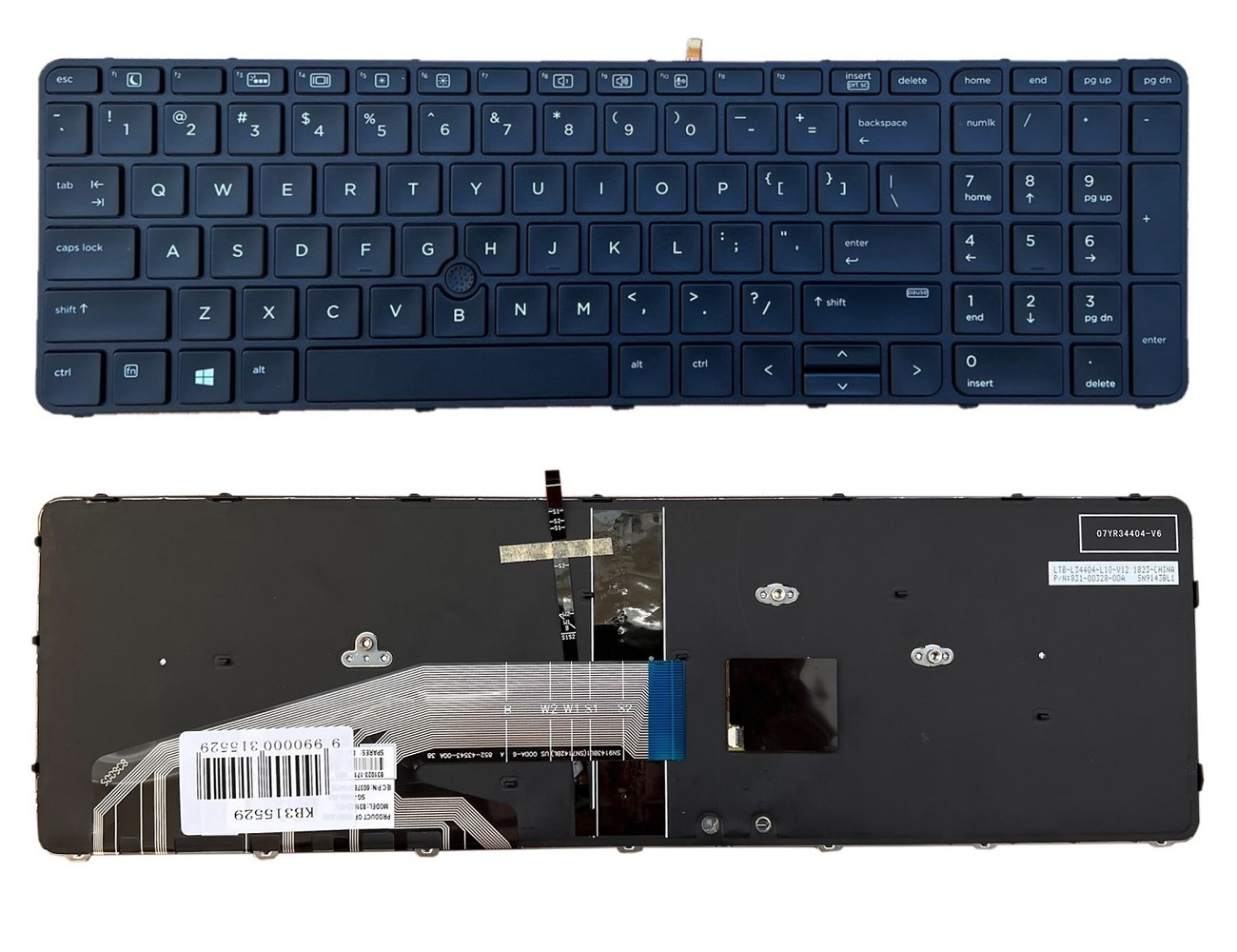 Keyboard HP ProBook 650 G2/G3, 655 G2/G3, with Backlight