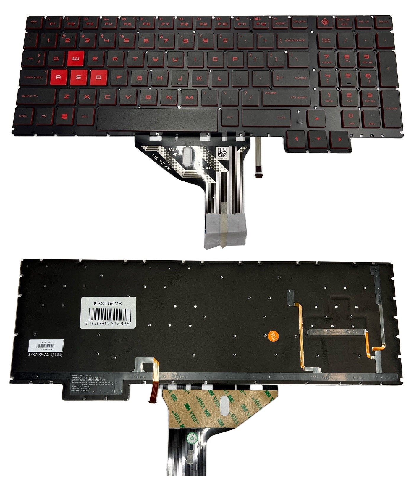 Keyboard HP Omen 15-ce016na, with Backlight
