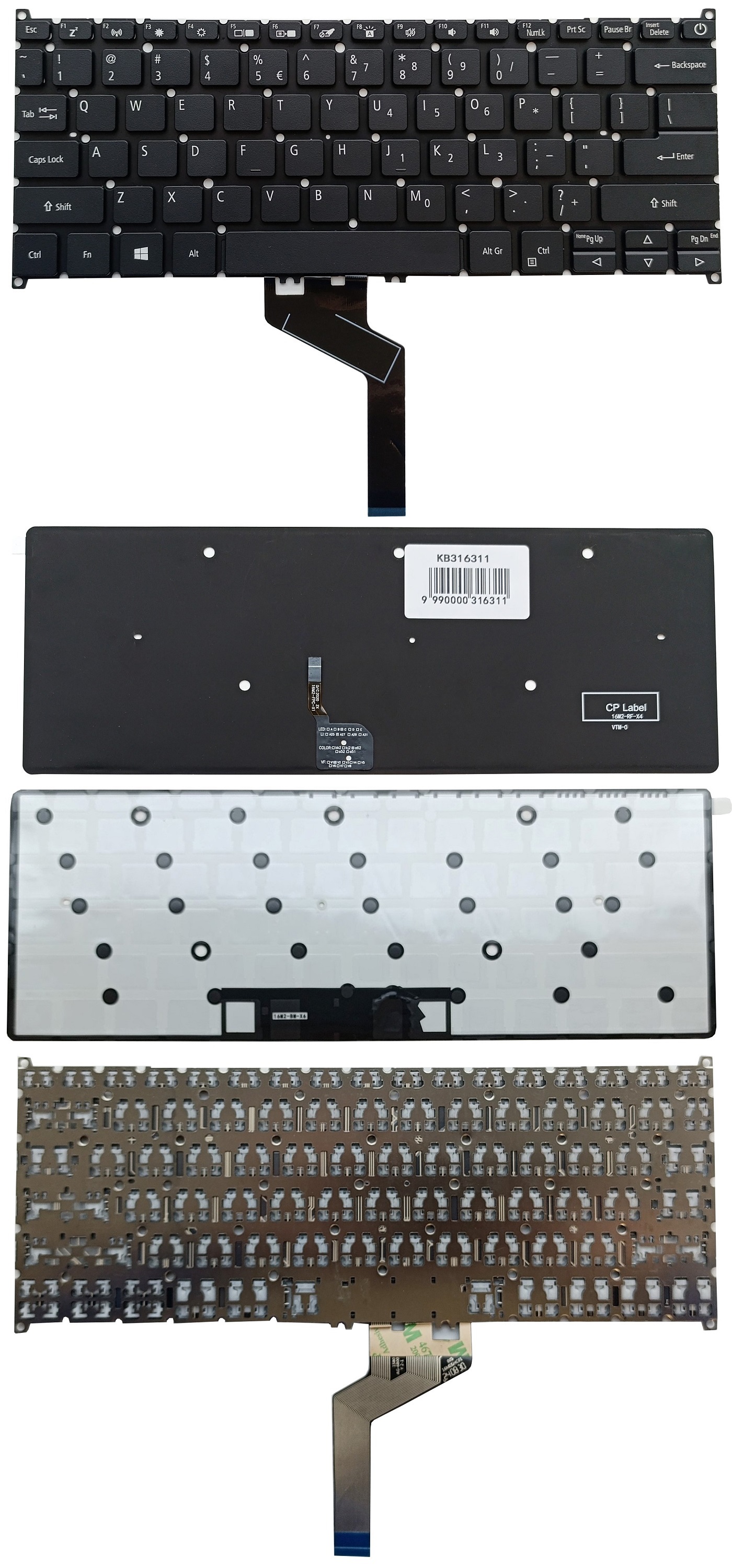 Keyboard ACER Swift SF514-52, SF514-54, SF314-42, SF314-52, with Backlight, US