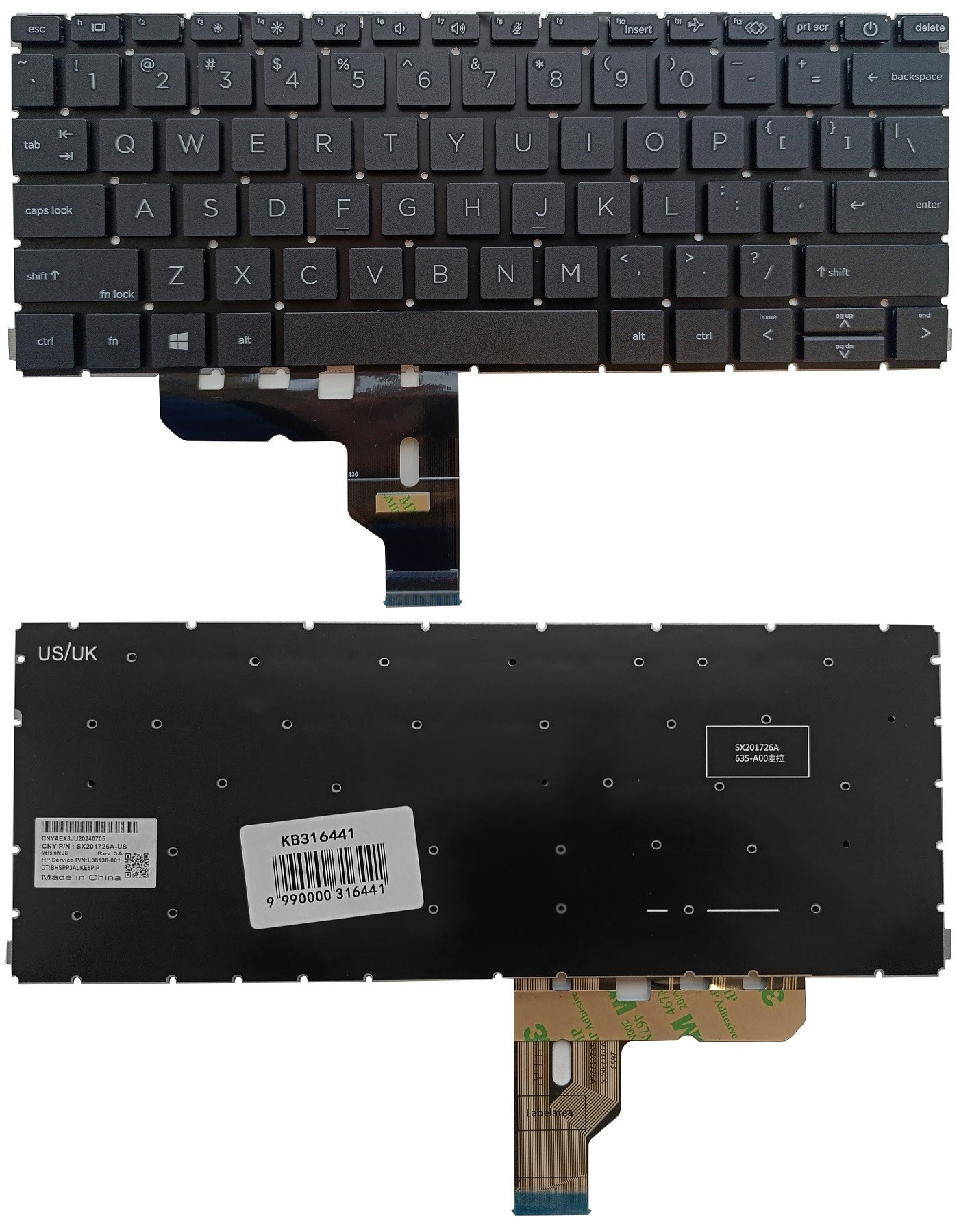 Keyboard HP ProBook 430 G8, 430 G9, 435 G7, 435 G8, US