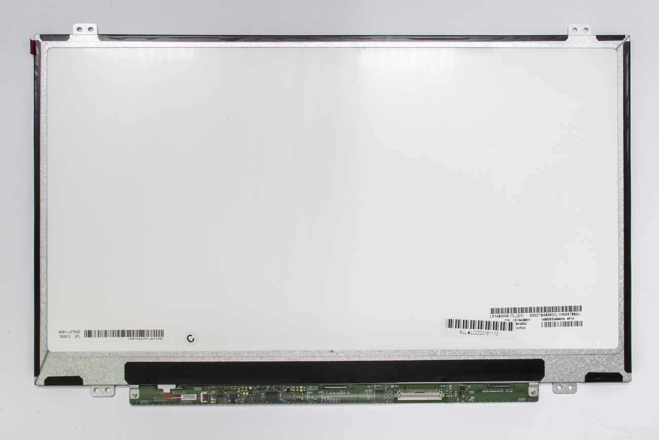 LCD screen 14.0" 1366x768 HD LED SLIM matte 40pin (right) A+