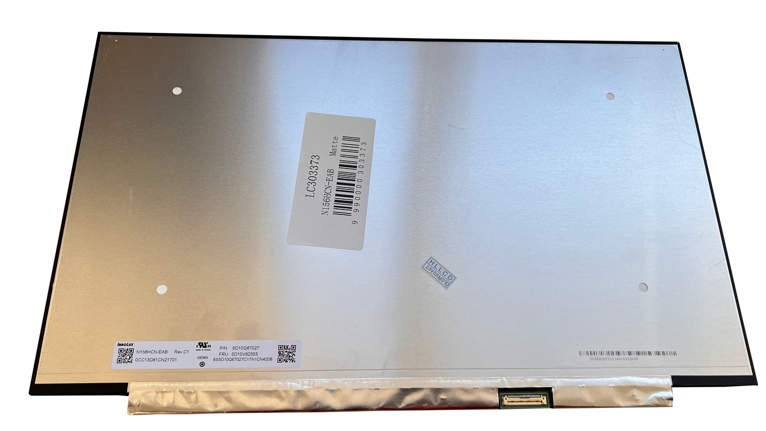 LCD touch screen 15.6" 1920x1080 FHD LED SLIM matte 40pin narrow (right) A+