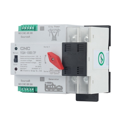 CNC YCQ4-100R Automatic Transfer Switch, 2P, 100 A, 400 V AC, 220 V Control