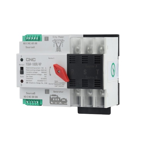 CNC YCQ4-100R Automatic Transfer Switch, 3P, 100 A, 400 V AC, 220 V Control