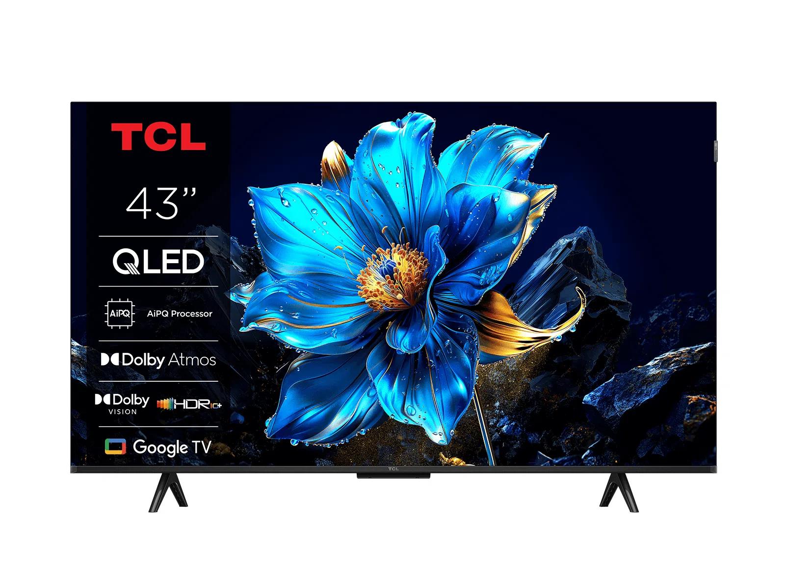 Televizorius TCL 43" 4K Ultra HD 3840x2160 QLED plokščias 16:9