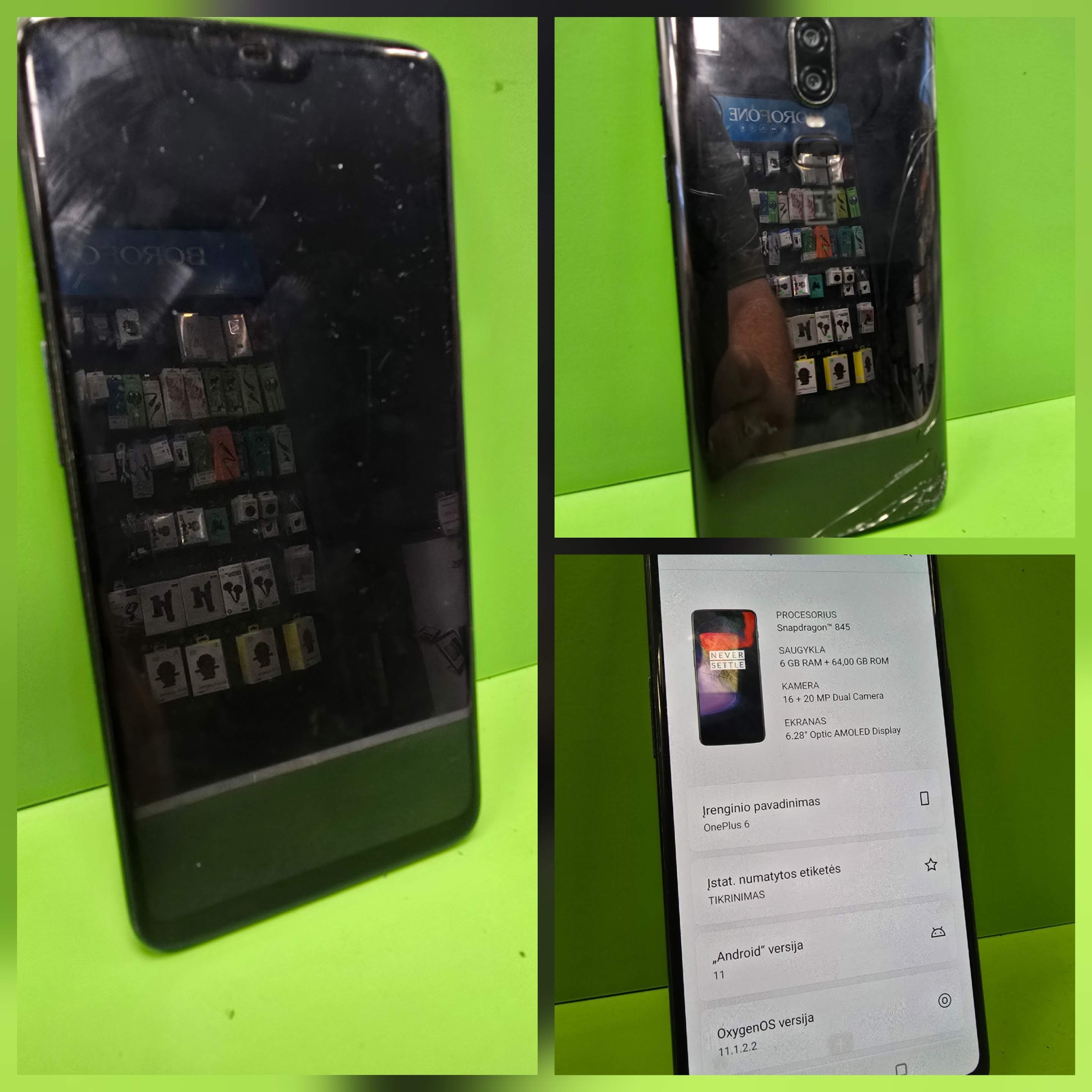 OnePlus 6 64GB (Naudota Prekė)