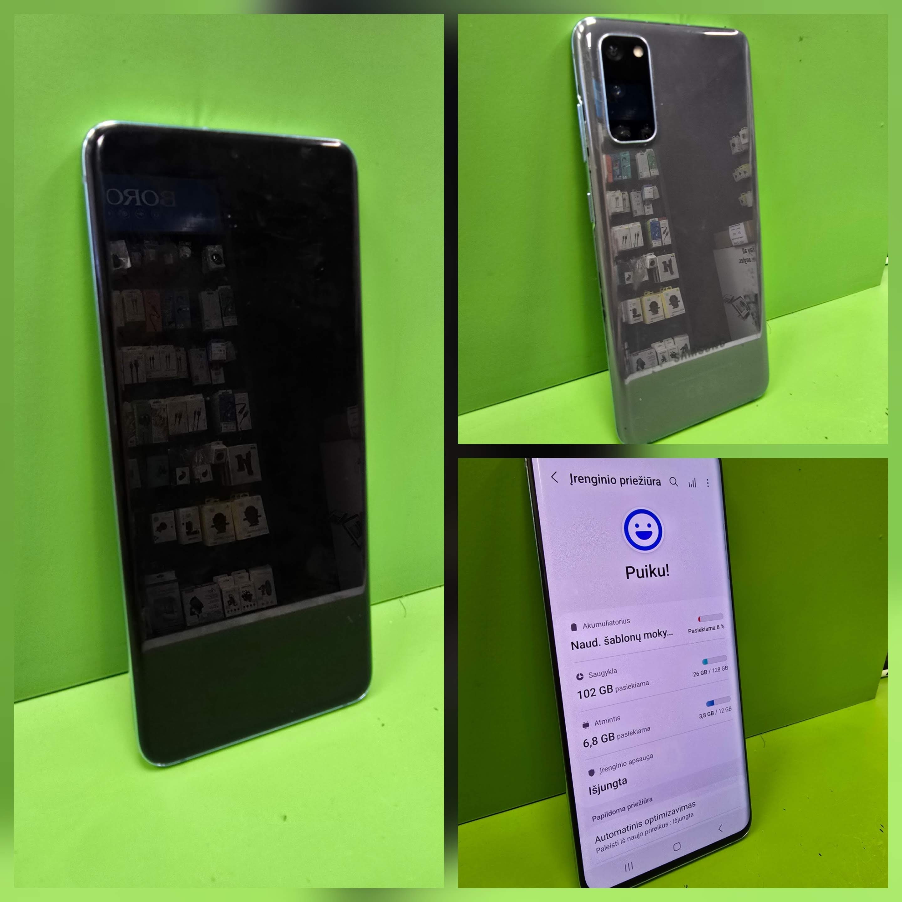 Samsung Galaxy S20 5G G981 128GB (Naudota Prekė)