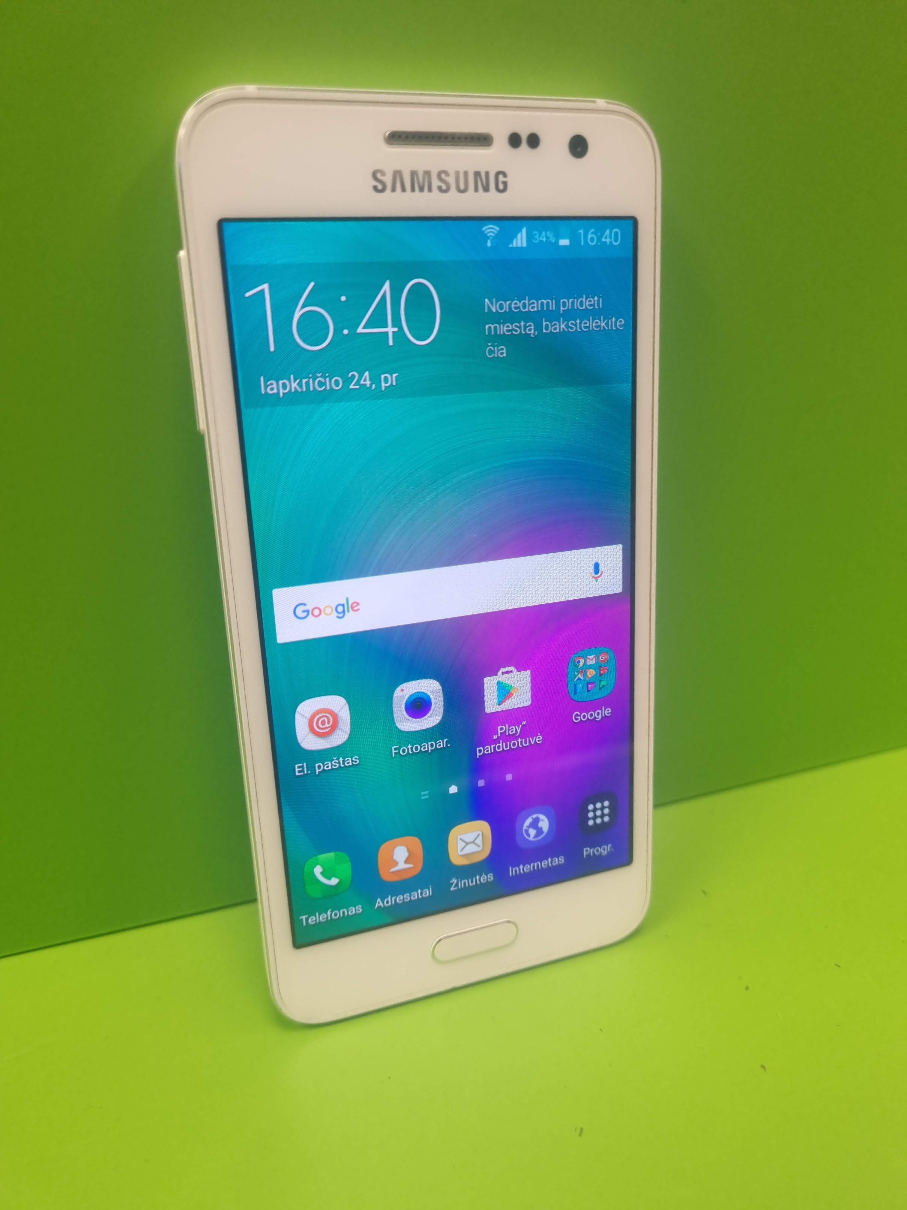 Samsung Galaxy A3 16GB (Naudota Prekė)