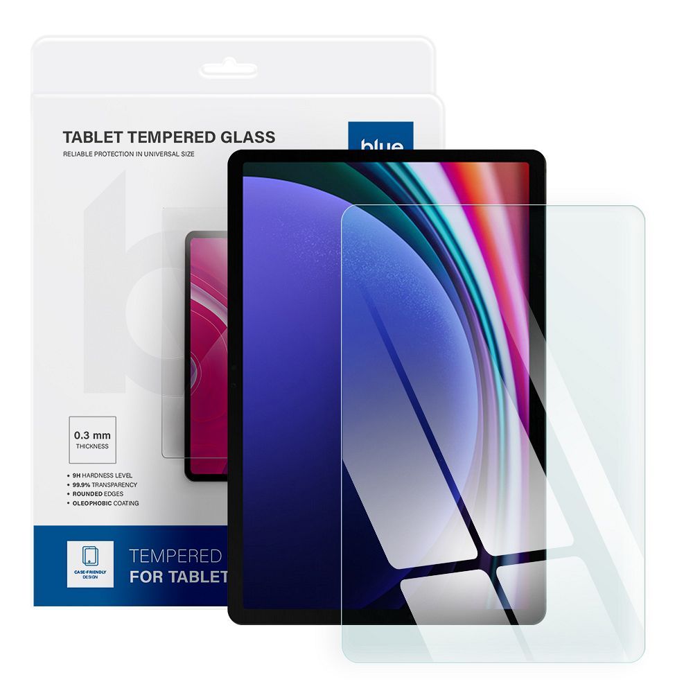 Apsauginis stiklas mėlynas - SAMSUNG Galaxy Tab S9+ 12.4"