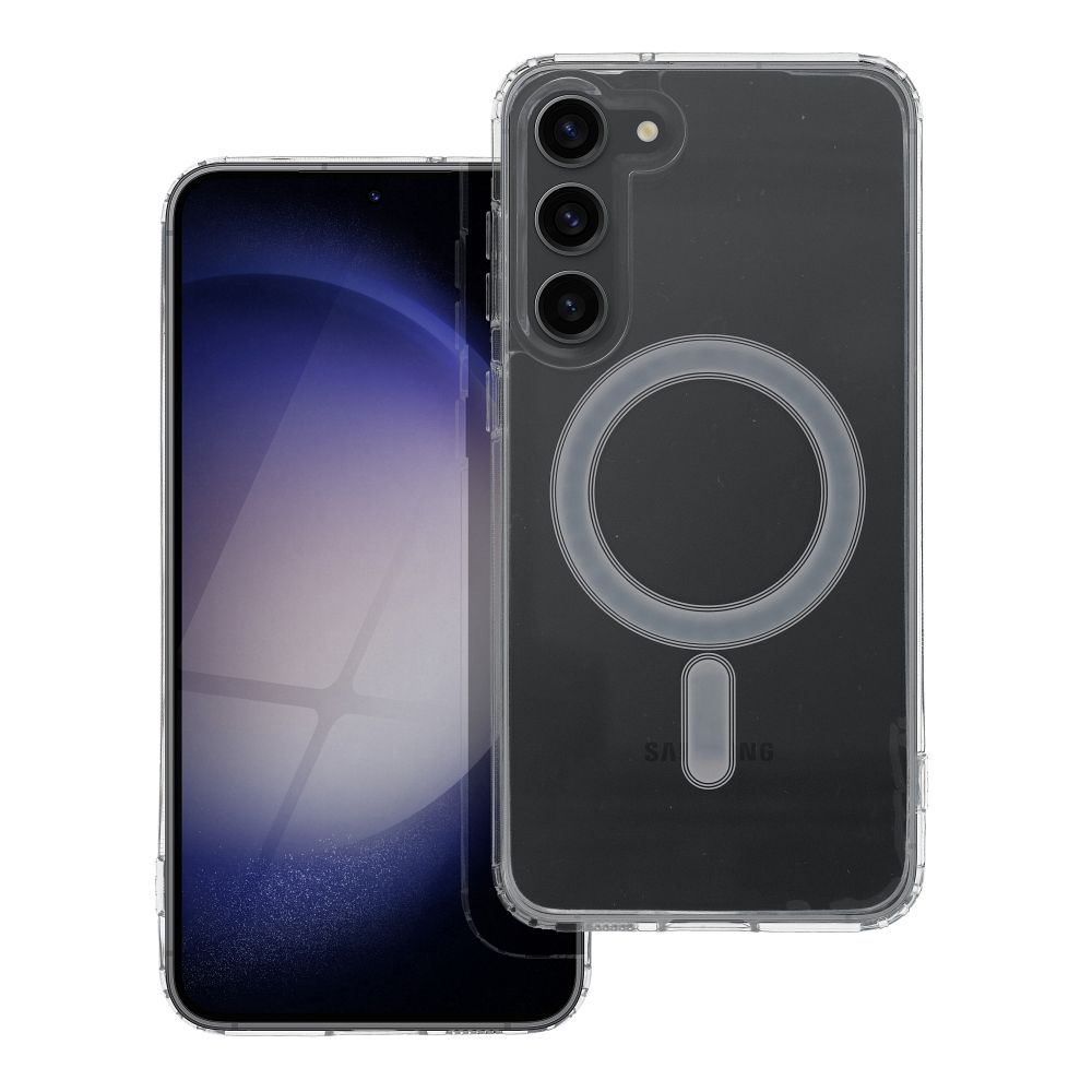 Dėklas Clear Mag Cover (MagSafe) skirtas Samsung S916 S23 Plus skaidrus