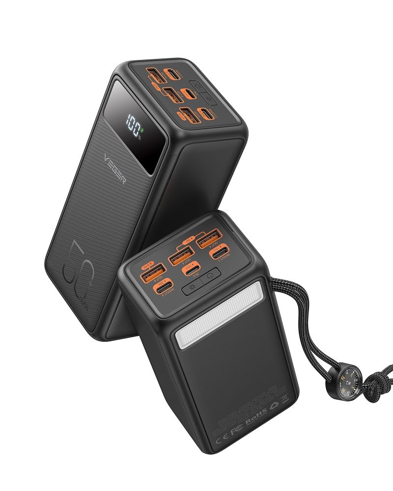 VEGER Išorinė baterija 50000 mAh PD QC3.0 5A 22,5W Tank Lite (W5001) juoda